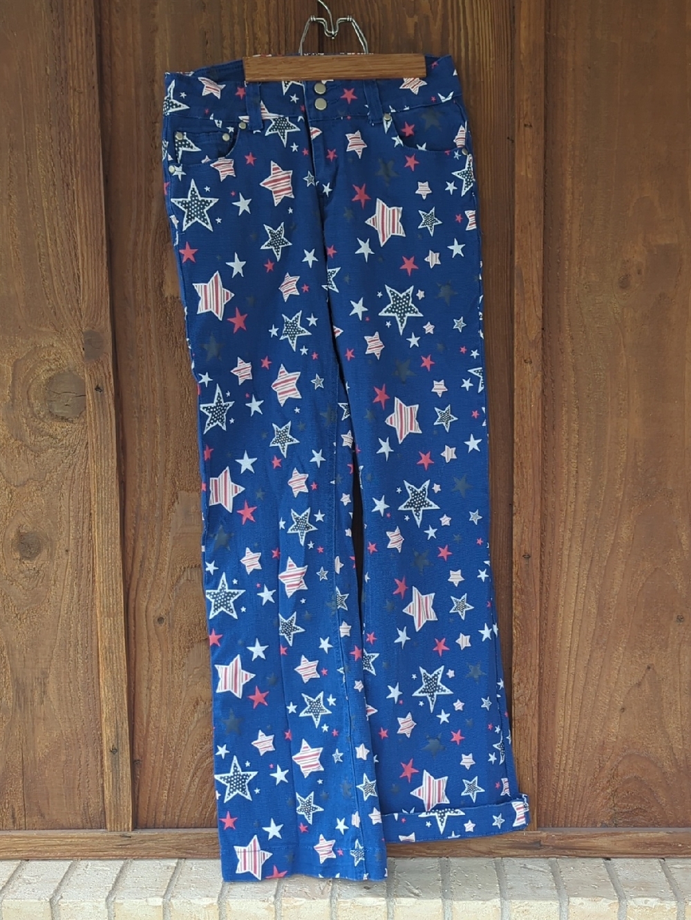 Hard To Find Patriotic Print Trouser Jeans!